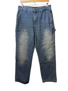 Broken Threads | baggy Blue Carpenter Denim Jeans 32